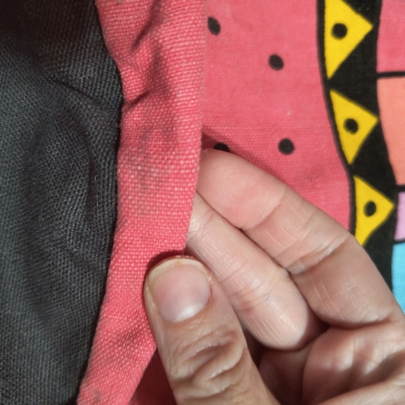 Vintage Spiegel drawstring canvas bag, H 18" x L 13" - Picture 8 of 14